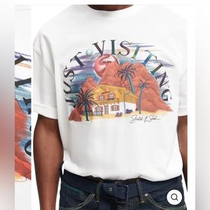 SCOTCH & SODA
Space Artwork Graphic Tee in white